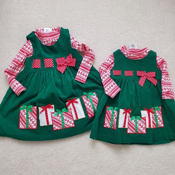 Bonnie Baby Girls Holiday Gifts Dress Jumper with Turtleneck Bodysuit sz12m - Picture 5 of 9